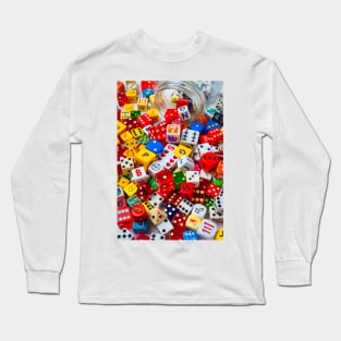 Colorful Pile Of Dice Long Sleeve T-Shirt